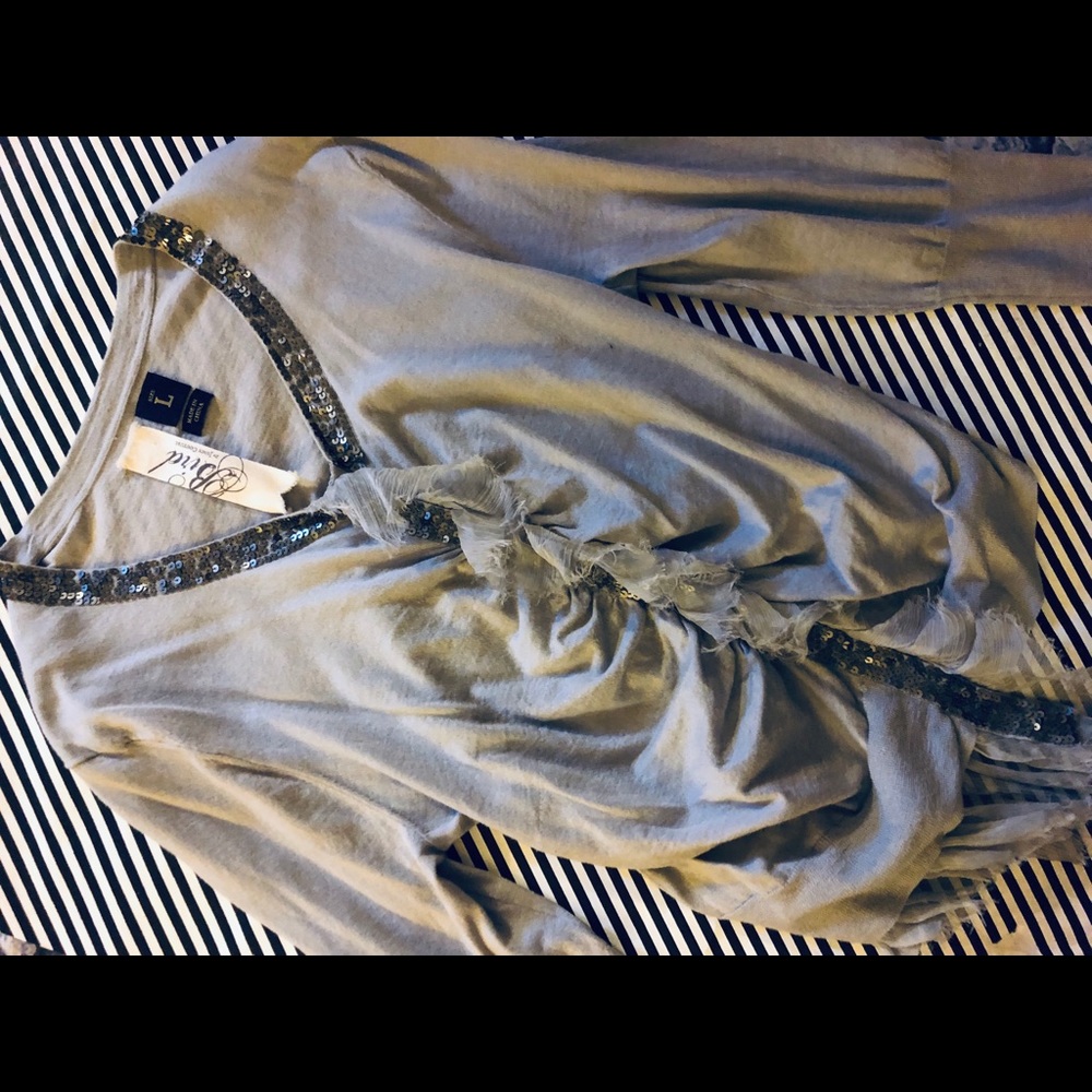 Bird By Juicy Couture Gray sequined cardigan - Picture 2 of 8